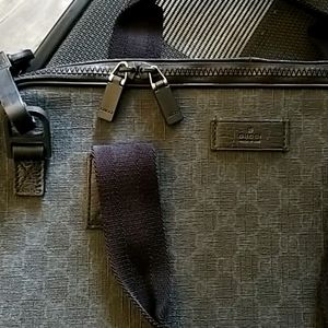 Gucci Small Lightly Padded Laptop Bag Gray…
